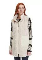 Kamizelki damskie - Betty & Co Damska kamizelka ze sztucznego futra z naszytymi kieszeniami, Shiny Powder, 44 - miniaturka - grafika 1