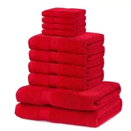 Ręczniki - DecoKing DecoKing - Komplet Ręczników Bawełnianych Czerwony MARINA GŁADKIE - 2*70x140+4*50x100+4*30X50 - miniaturka - grafika 1