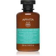 Szampony do włosów - Apivita Apivita Oily - regulujący szampon do włosów tłustych z suchymi końcówkami 250ml - miniaturka - grafika 1