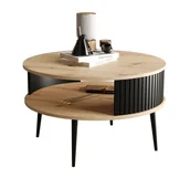 Ławy i stoliki kawowe - Stolik Kawowy Moonday Dąb Artisan / Czarny - miniaturka - grafika 1