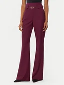 Spodnie damskie - Rinascimento Spodnie materiałowe CFC0121884003 Bordowy Regular Fit - miniaturka - grafika 1