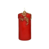Świece - Świeca pieńkowa Ostrokrzew czerwona matowa - miniaturka - grafika 1
