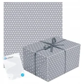 Scrapbooking - Papier do pakowania prezentów SREBRNY szary 70x200 OZDOBNY święta urodziny - miniaturka - grafika 1