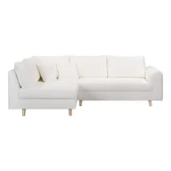 Narożniki - Biały narożnik z materiału bouclé (lewostronny) Abriamo – Ropez - miniaturka - grafika 1