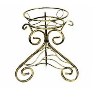 Kwietnik metalowy 43 cm złota patyna - Kwietniki - miniaturka - grafika 1