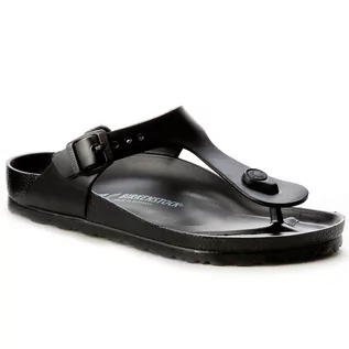 Klapki i japonki damskie - Birkenstock Japonki Gizeh 0128201 Black - grafika 1