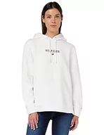 Bluzy damskie - Tommy Hilfiger Damska bluza z kapturem Hilfiger LS polarowa bluza z kapturem, biała, XS, biały, XS - miniaturka - grafika 1