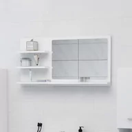 Lustra - vidaXL Lustro łazienkowe, białe, 90x10,5x45 cm, płyta wiórowa - miniaturka - grafika 1