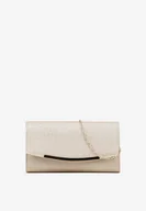 Torebki damskie - Złota Brokatowa Torebka Kopertówka z Łańcuszkiem i Aplikacją Galsielle - miniaturka - grafika 1