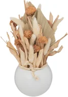 Sztuczne kwiaty - Kompozycja suszonych kwiatów SEA VIEW w ceramicznym wazonie, 25 cm - miniaturka - grafika 1