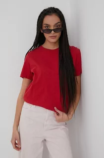 Koszulki i topy damskie - Superdry t-shirt bawełniany kolor czerwony - grafika 1