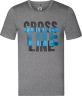 Koszulki męskie - Męska koszulka z krótkim rękawem Iq cross the line DEYAH grey melange rozmiar L - miniaturka - grafika 1
