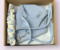 Maskotki i pluszaki - BŁĘKITNY BOX Z AKCESORIAMI DLA HOBBY HORSE A3 - miniaturka - grafika 1