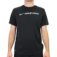 Koszulki męskie - Nike Dri-fit Pro T-shirt męski czarny czarny M - miniaturka - grafika 1