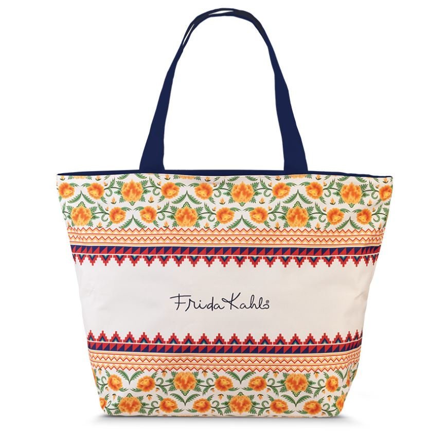 Torba shoper z motywem kwiatów Frida Kahlo 31 litrów
