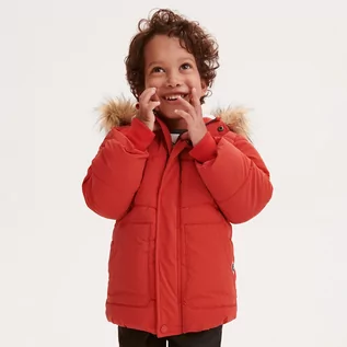 Kurtki i płaszcze dla chłopców - Reserved - Ocieplana kurtka z kapturem - Czerwony - grafika 1