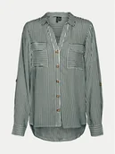 Koszule damskie - Vero Moda Koszula Bumpy 10275283 Zielony Regular Fit - miniaturka - grafika 1