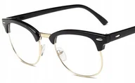 Okulary korekcyjne, oprawki, szkła - OKULARY KOREKCYJNE NERD nerdy retro PLUSY +0.75 - miniaturka - grafika 1