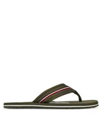 Klapki i japonki męskie - Tommy Hilfiger Japonki Corporate Hilfiger Beach FM0FM05436 Czerwony - miniaturka - grafika 1