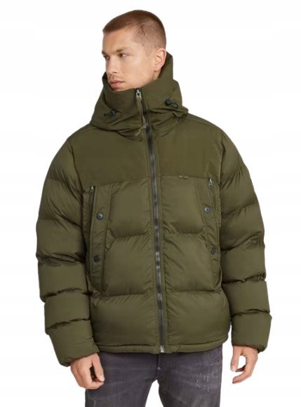 G-STAR RAW PIKOWANA KURTKA MĘSKA Z KAPTUREM ZIELONA Z ZAMKIEM XL 1JYB