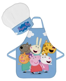 DZIECIĘCY FARTUSZEK Z CZAPKĄ ŚWINKA PEPPA - Bidony dla dzieci - miniaturka - grafika 1