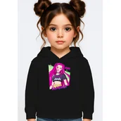 Bluzy dla dziewczynek - BLUZA DZIECIĘCA HUNTRIX MIRA KPOP 110-116 Z KAPTUREM BAWEŁNIANA JAKOŚĆ - miniaturka - grafika 1