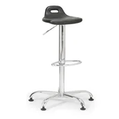 Krzesła i taborety kosmetyczne - B2B Partner Taboret laboratoryjny, stalowy krzyż, czarny 9515 - miniaturka - grafika 1