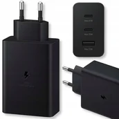 Ładowarki do telefonów - SZYBKA ŁADOWARKA SIECIOWA 65W TRIO 1x USB-A +2x USB-C ZAMIENNIK DLA SAMSUNG - miniaturka - grafika 1