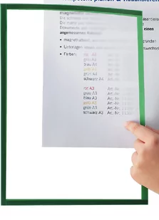 magnetoplan rama magnetyczna magnetofix, A4, GR ¸ N VE = 1 - Systemy ekspozycyjne i znaki informacyjne - miniaturka - grafika 1