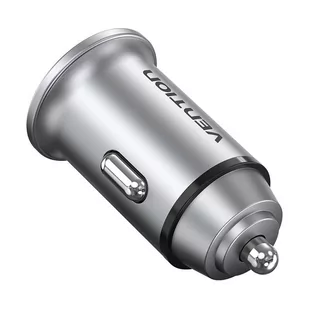 Ładowarka samochodowa USB-A, USB-C Vention FFBH0 18/20W szara - Ładowarki samochodowe - miniaturka - grafika 2