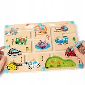 Zabawki interaktywne dla dzieci - Magnetyczna tablica edukacyjna Montessori nauka kolorów i sortowanie (W102) - miniaturka - grafika 1