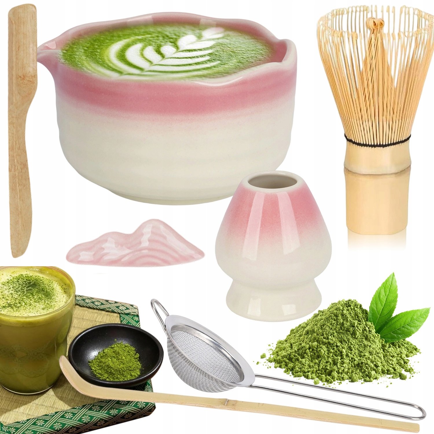 Zestaw Narzędzi Do Wyrobu Matchy 7-CZĘŚCIOWY Zestaw Do Do Ceremonii Matcha