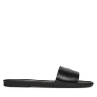 Klapki i japonki damskie - Klapki Calvin Klein Jeans Flat Sandal Slide Mg YW0YW01697 Czarny - miniaturka - grafika 1