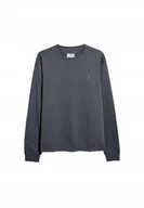 Bluzy męskie - Farah Bluza Męska Szara bez Kaptura Logo Casual XXL Ktb - miniaturka - grafika 1