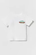 Koszulki dla chłopców - Quiksilver t-shirt bawełniany dziecięcy TROPICALFADEBOY kolor biały z nadrukiem - miniaturka - grafika 1