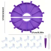 Rękodzieło - TEMU 12-sekcyjna Taca do Przechowywania Diamentowych Malowideł z Otwieraną Pokrywką, Wielofunkcyjny Organizer na Koraliki i Narzędzia dla Entuziastów - miniaturka - grafika 1