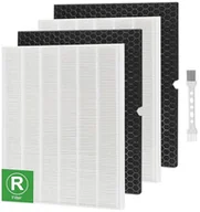 Filtry do oczyszczaczy powietrza - 116130 filtr zamienny, Laukowind 2 zestawy 116130 filtr H zamiennik do oczyszczacza powietrza Winix 5500-2 i modeli AM80-2, zawiera 2 filtry HEPA Ture + 2 filtry wstępne z węglem aktywnym (biały) - miniaturka - grafika 1
