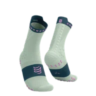 Skarpetki sportowe męskie - COMPRESSPORT Skarpetki do biegania trailowe PRORACING SOCKS V4 TRAIL aqua/stargazer/cyclamen - miniaturka - grafika 1