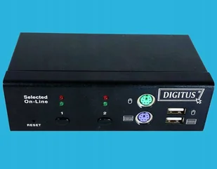 DIGITUS Digitus Combo KVM Switch 2port PS/2 + USB 4016032222637 - Przełączniki KVM - miniaturka - grafika 2