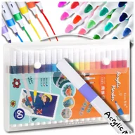 Przybory szkolne - FLAMASTRY PISAKI AKRYLOWE DO RÓŻNYCH POWIERZCHNI 60 szt Acrylic Marker - miniaturka - grafika 1