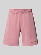 Spodenki męskie - Szorty z dzianiny dresowej o kroju relaxed fit z elastycznym pasem model ‘LOGO’ - miniaturka - grafika 1