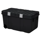 Pojemniki przemysłowe - POJEMNIK/KUFER NA DWÓCH KOŁACH WHAM, CZARNY 100L - miniaturka - grafika 1