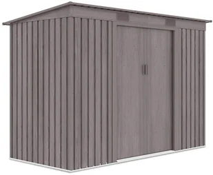 Szopa ogrodowa OREGON 261x121cm Light Wood, metalowa, z przesuwanymi drzwiami, kompaktowy magazyn na sprzęt ogrodowy i narzędzia Hardmaister - Altany ogrodowe - miniaturka - grafika 1
