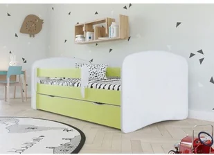 Elior Łóżko dla dziecka z materacem Happy 2X 80x160 zielone - Łóżka dla dzieci i młodzieży - miniaturka - grafika 1