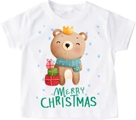 Koszulki dla dziewczynek - Koszulka dla dziecka świąteczna mikolajki17 - miniaturka - grafika 1