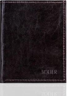 Solier Brązowe skórzane portfel etui na paszport SOLIER ALIVIA - Portfele - miniaturka - grafika 1