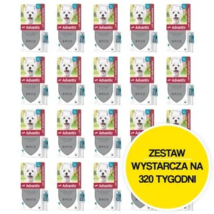 Krople na pchły i kleszcze BAYER Advantix Spot-on Małe psy (4-10 kg) 80 x 1 ml - Artykuły przeciw pasożytom - miniaturka - grafika 1