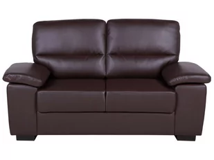 Beliani Sofa brązowa - dwuosobowa - kanapa - skóra ekologiczna - VOGAR brązowy - Sofy i kanapy - miniaturka - grafika 1