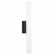Lampy ścienne - Podłużny kinkiet Fayette W0365 Maxlight LED 12W 3000K IP44 metalowy szklany czarny - miniaturka - grafika 1