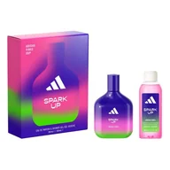 Zestawy perfum damskich - Adidas Vibes Spark Up Zestaw woda perfumowana 100 ml + żel pod prysznic 100 ml - miniaturka - grafika 1
